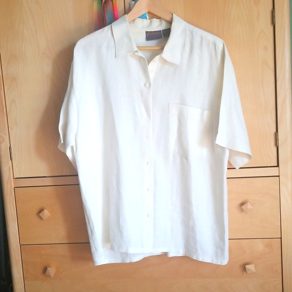 Women's 100% Linen Shirt size 14